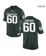 Youth Michigan State Spartans NCAA #60 Casey Schreiner Green Authentic Nike Stitched College Football Jersey EA32M37ZP